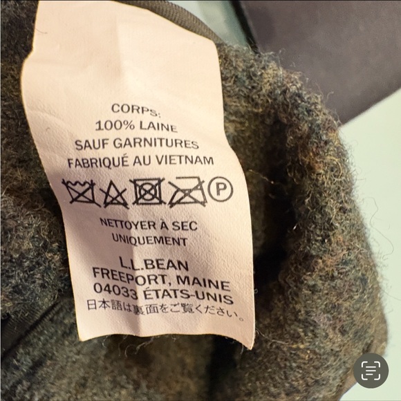 L.L.Bean Green Car Coat Boiled 100% Wool Single Breasted Buttons Princess S - Picture 9 of 9